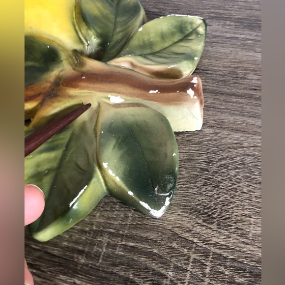 Vtg Yellow Pear Bundle Chalkware Wall Decor - Picture 10 of 15